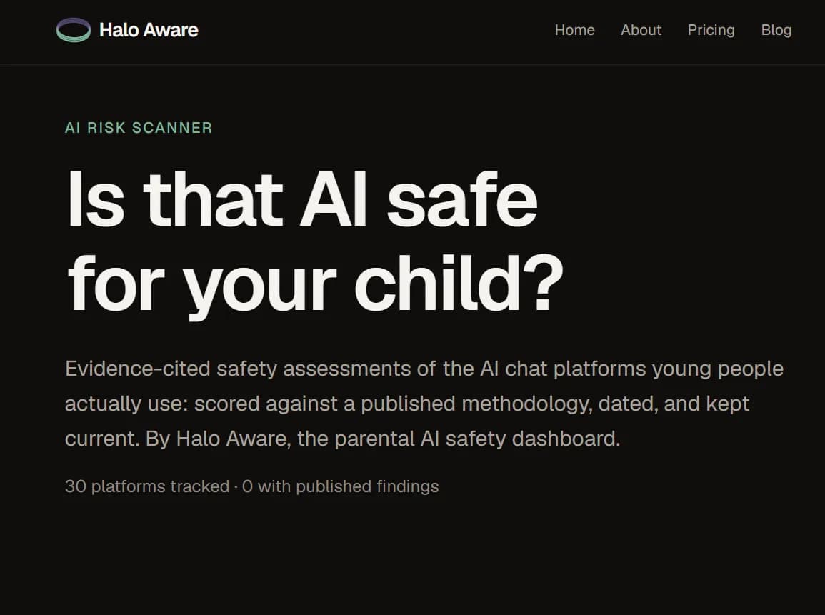 Is the AI Chatbot Your Child Uses Actually Safe? We Built a Tool to Check.